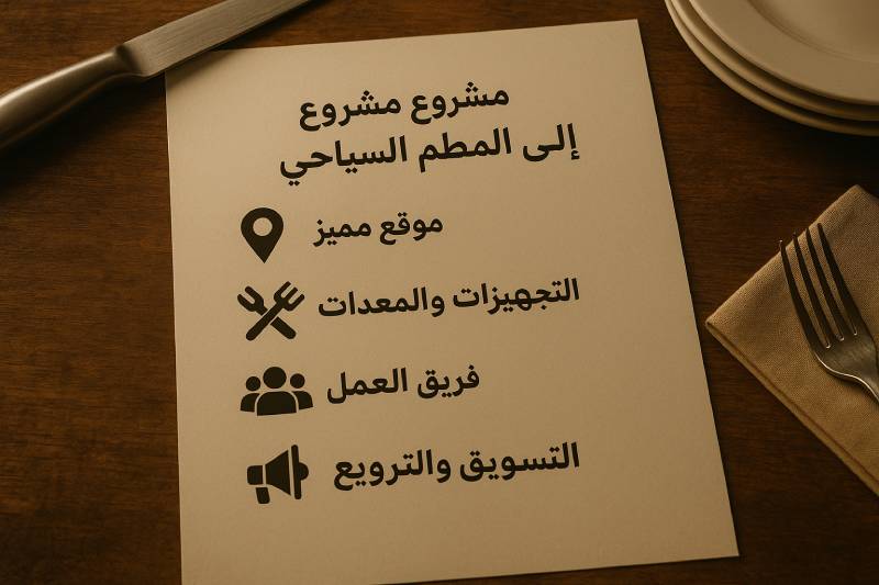 يحتاج مشروع المطعم السياحي إلي