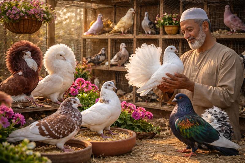 تربية الحمام حمام الزينة
