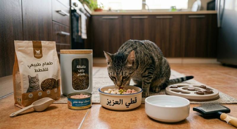 مستلزمات طعام القطط