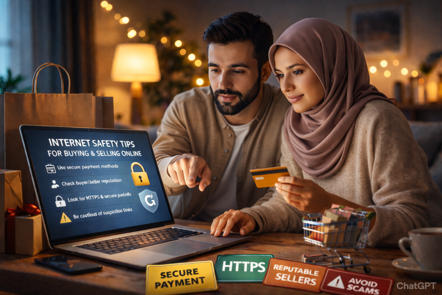 نصائح للأمان عند البيع والشراء عبر الانترنت
