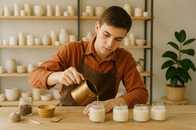 مشروع  صناعة الشموع